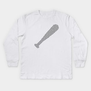 Baseball Bat Maze Kids Long Sleeve T-Shirt